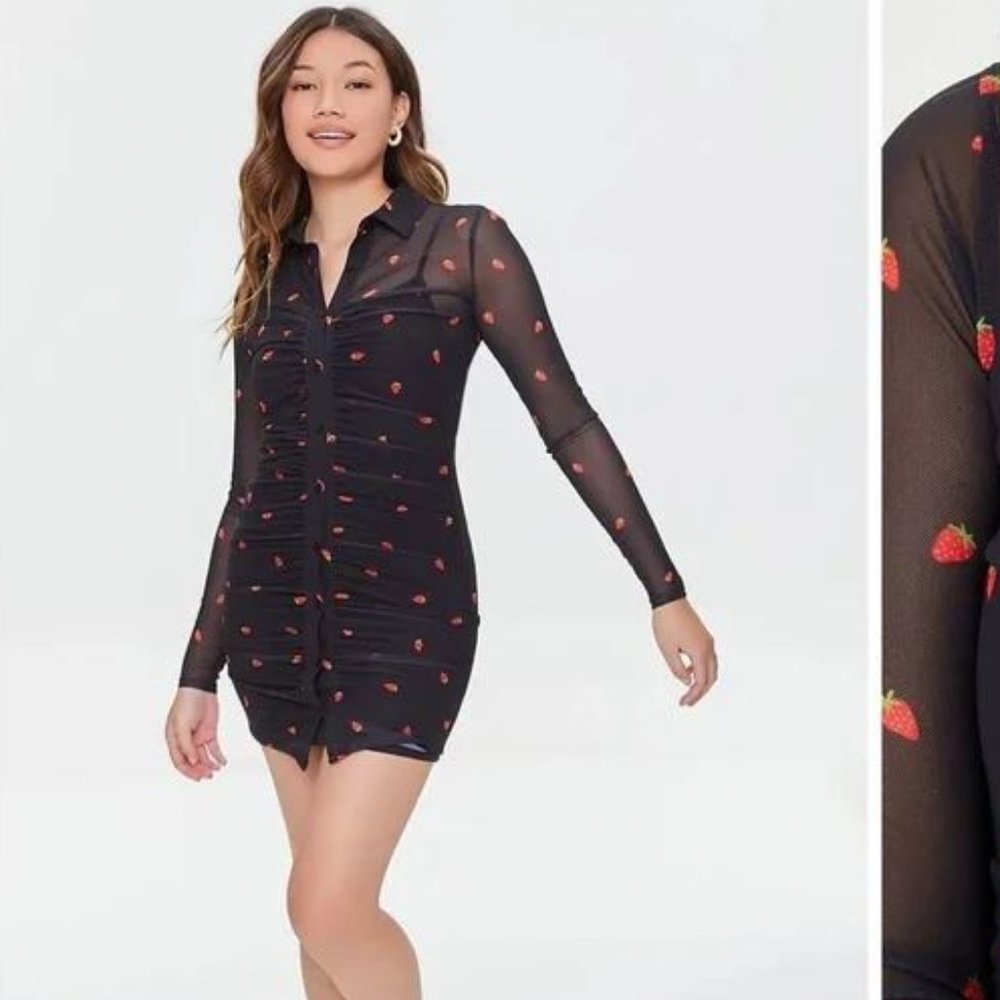 Forever 21: Strawberry Mesh 2-in-1 Dress !NTW!